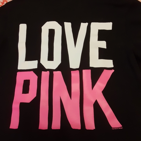 Victoria's Secret "Kangaroo Pocket" PINK Sweatshirt with EXTRA- LONG Sleeves - Picture 15 of 16
